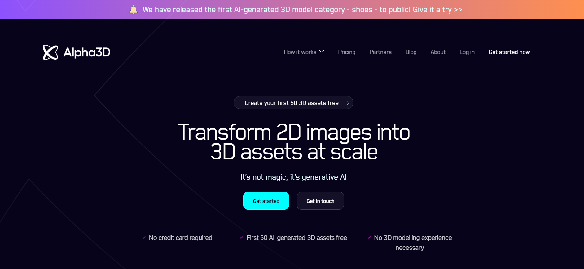 Alpha3D: Transform 3D Images into 3D