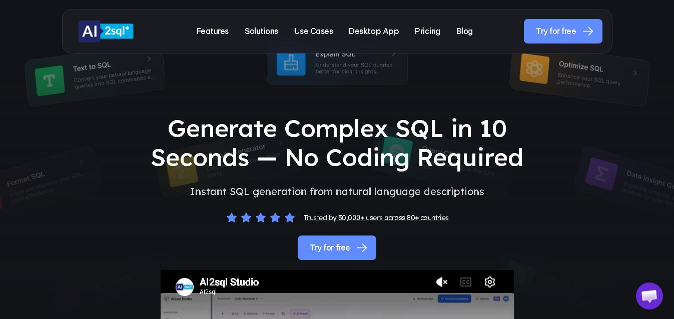 AI2sql preview