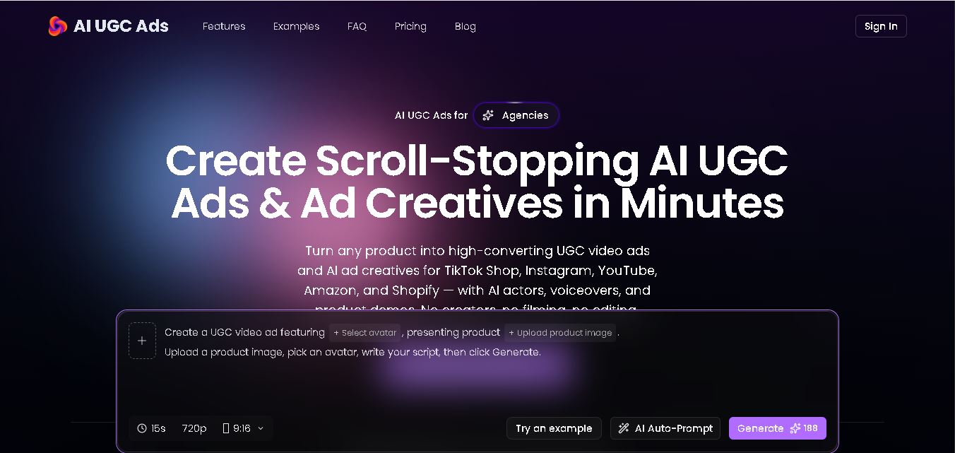 AI UGC Ads preview