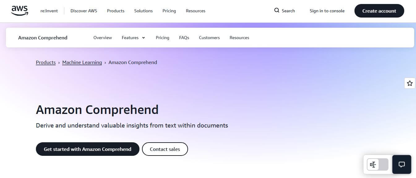 Amazon Comprehend Preview