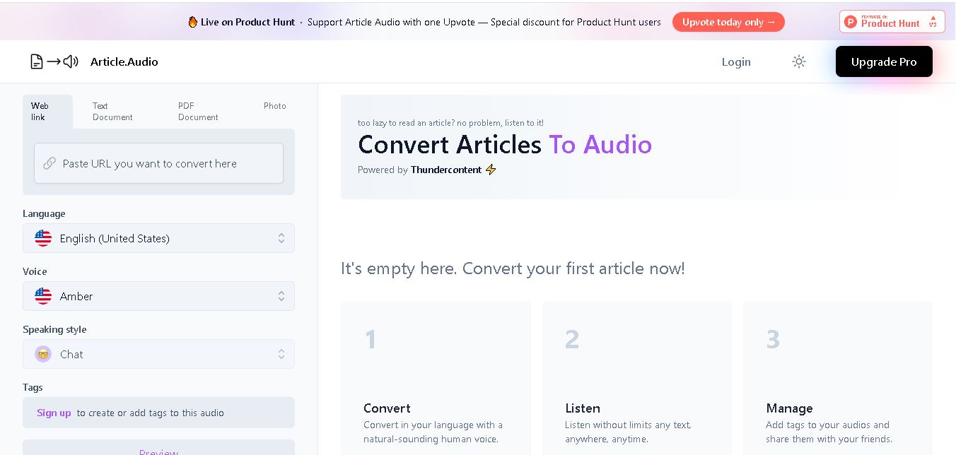 Article Audio preview