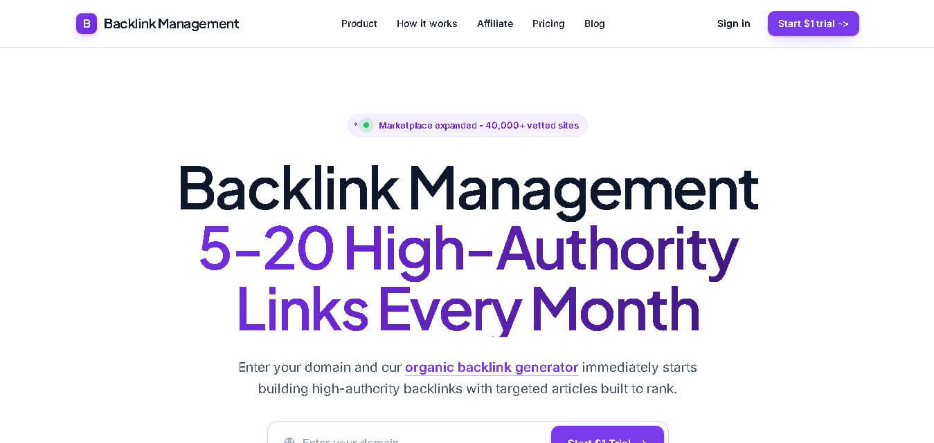 Backlink Management preview