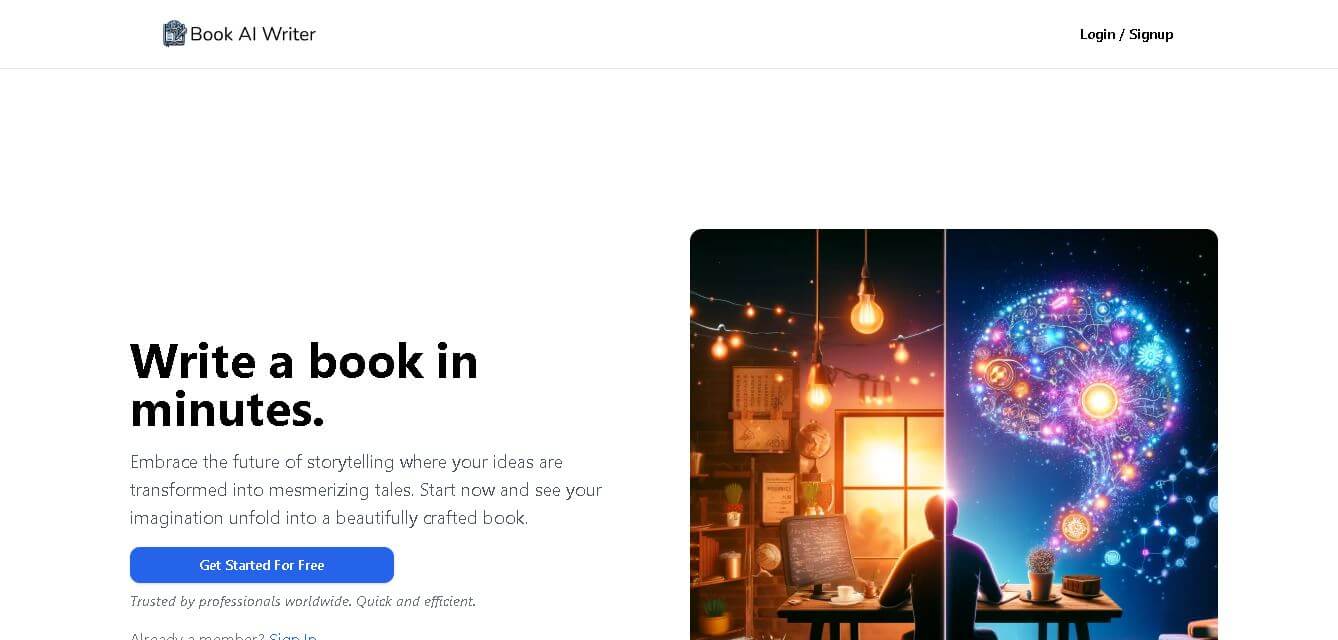 Book AI Writer Preview
