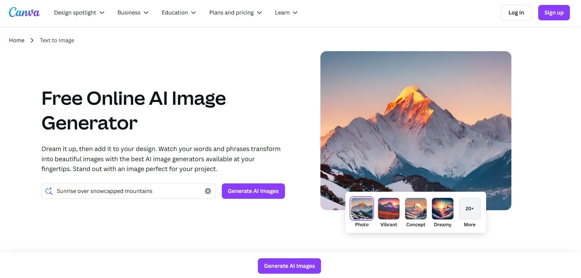 Canva AI Image Generator
