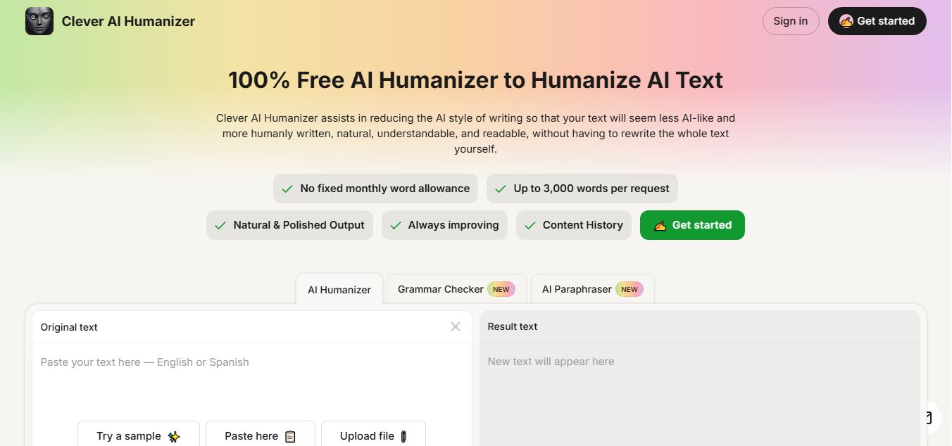 Clever AI Humanizer preview