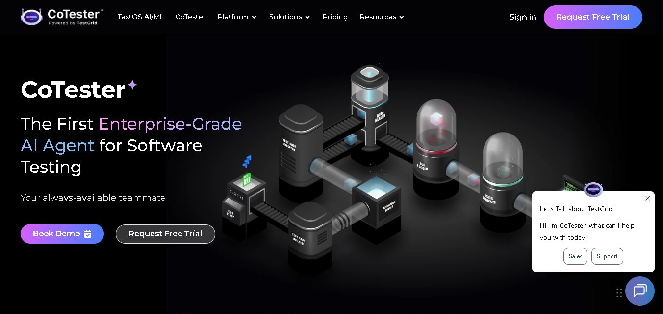 TestGrid CoTester AI preview