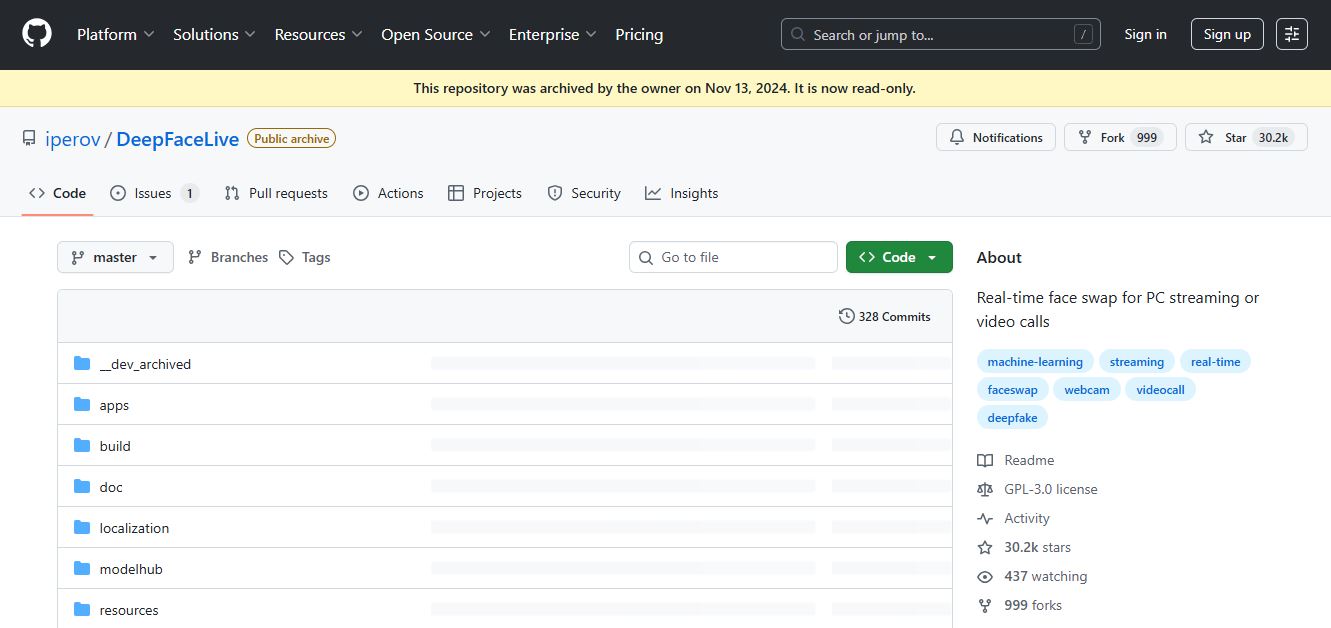 DeepFaceLive Preview