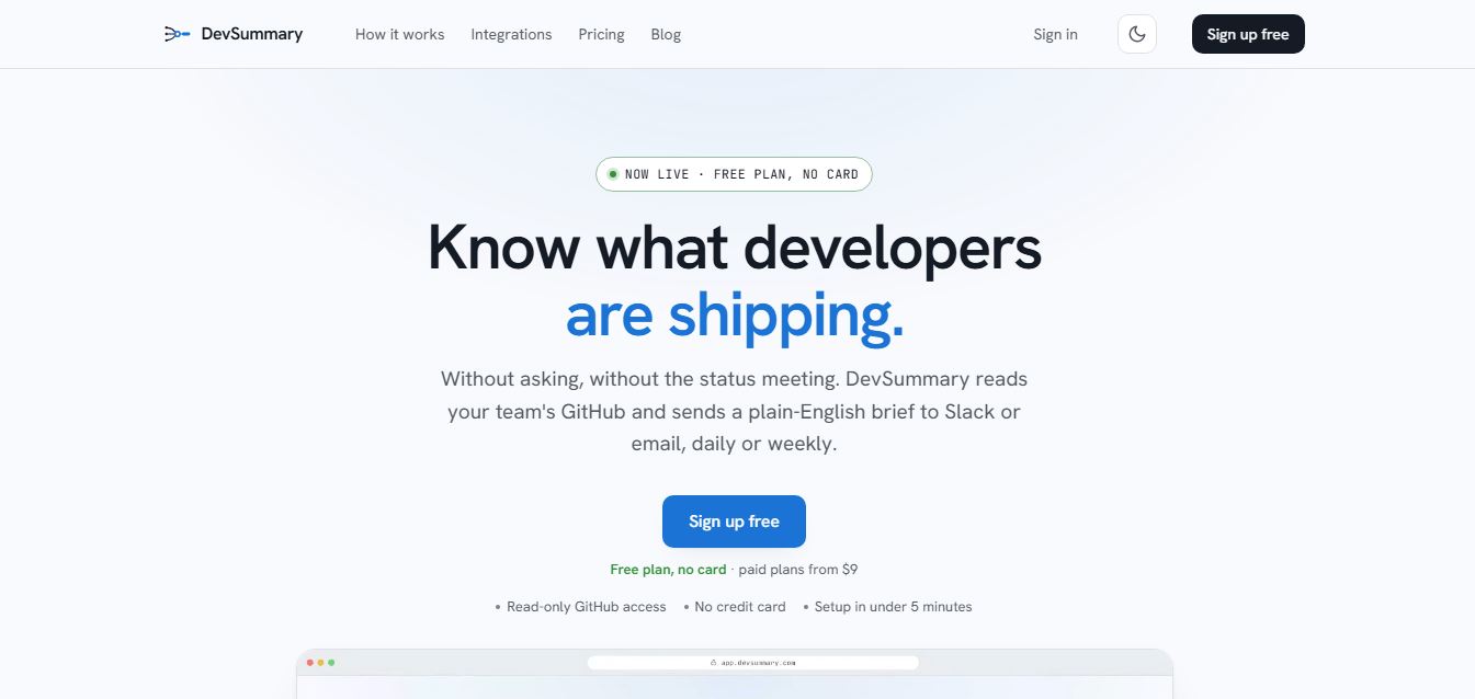 DevSummary preview