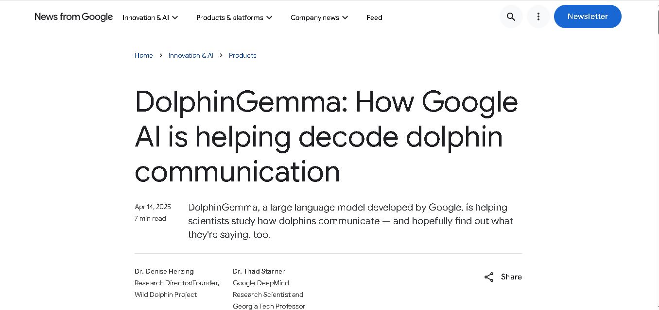 DolphinGemma preview