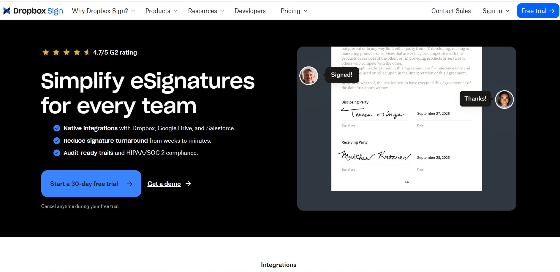 Dropbox Sign preview