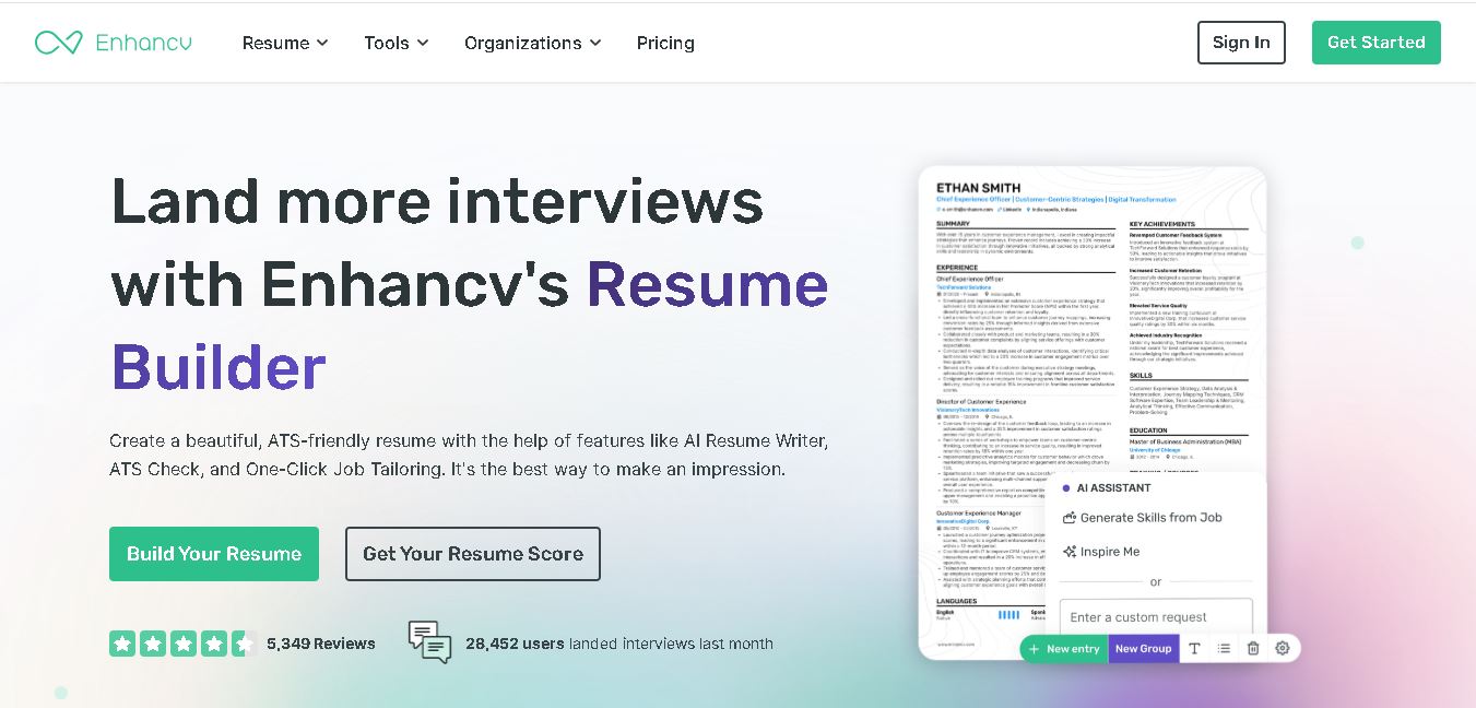 Enhancv preview