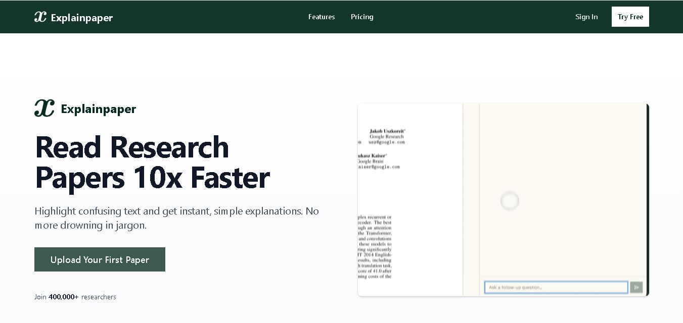 Explainpaper preview