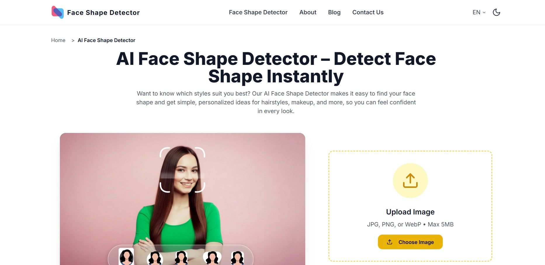 FaceShapeDetector AI preview