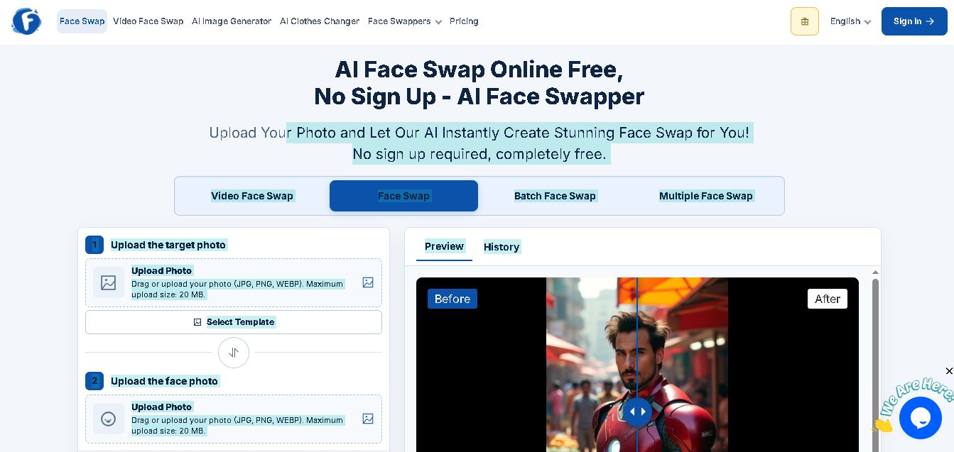 AI Face Swapper preview