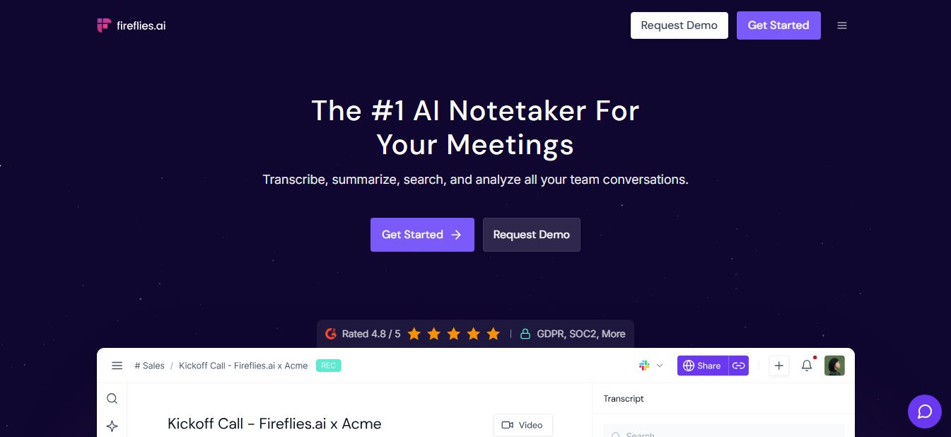 Fireflies AI preview