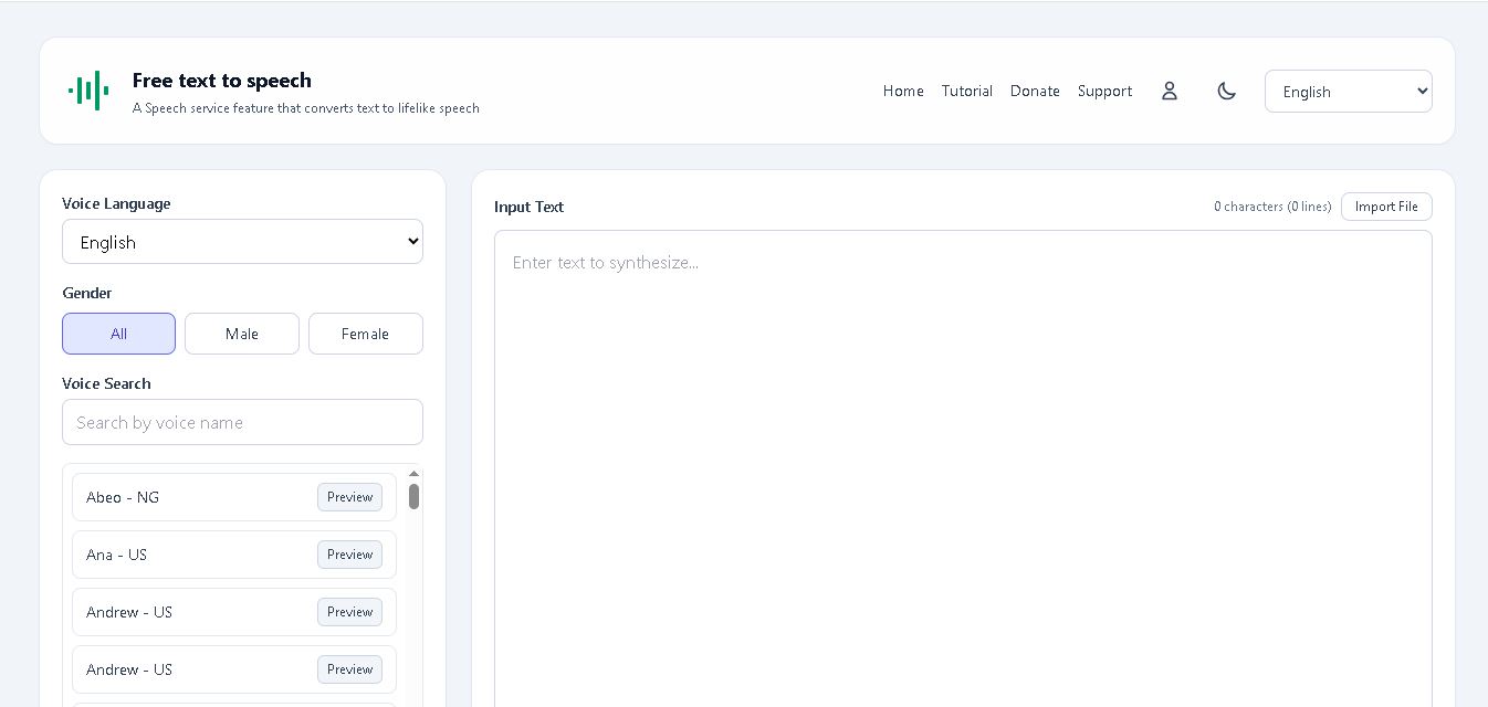 Text to Speech Online preview