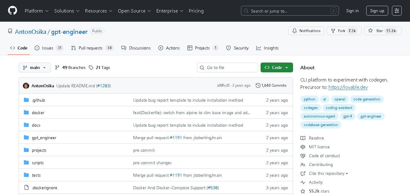 GPT Engineer Preview