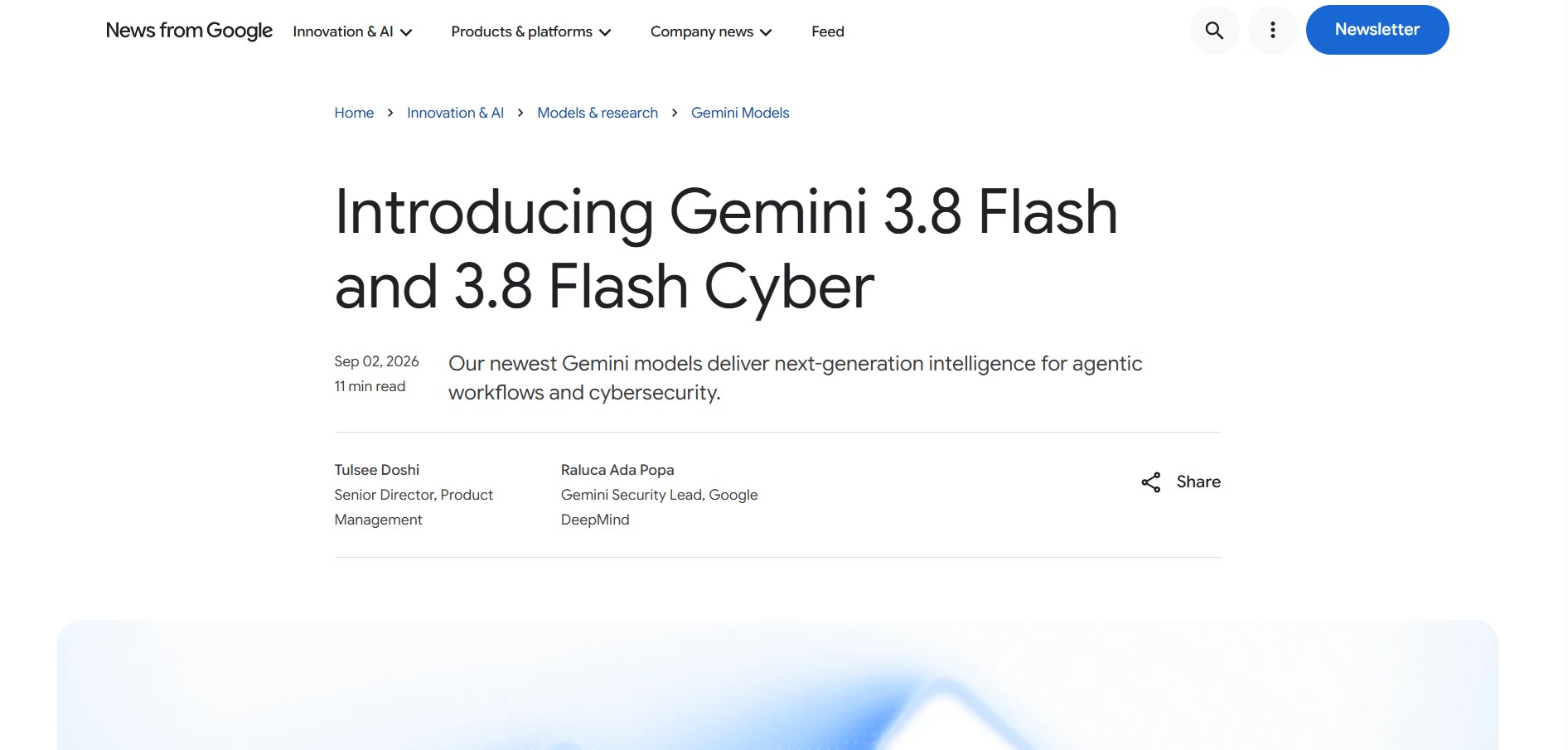 Gemini 3.8 Flash preview