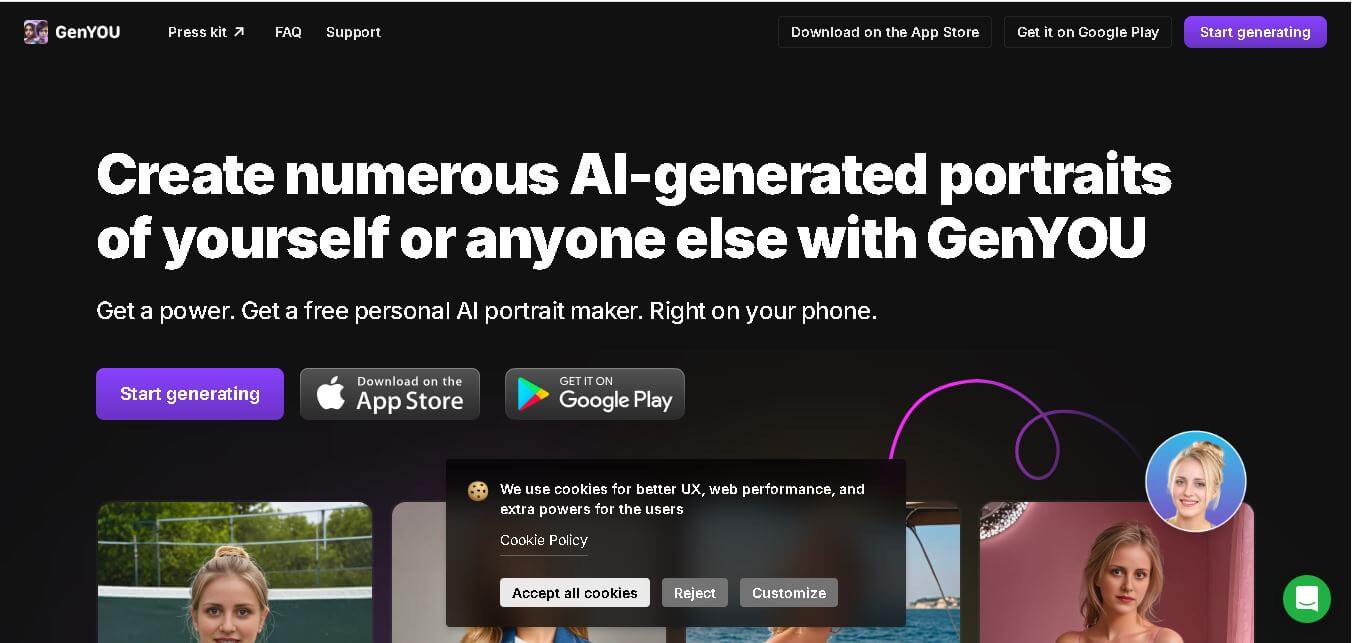 GenYOU (Generated Photos) preview