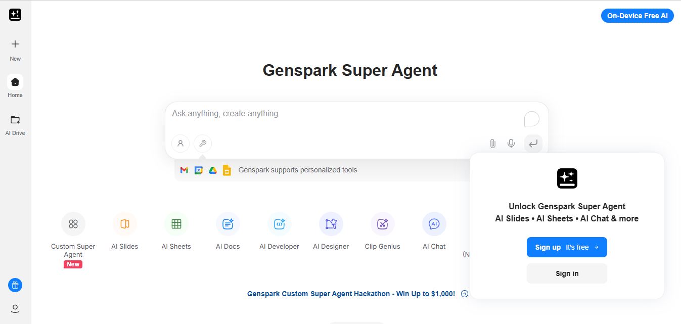 Genspark AI Preview
