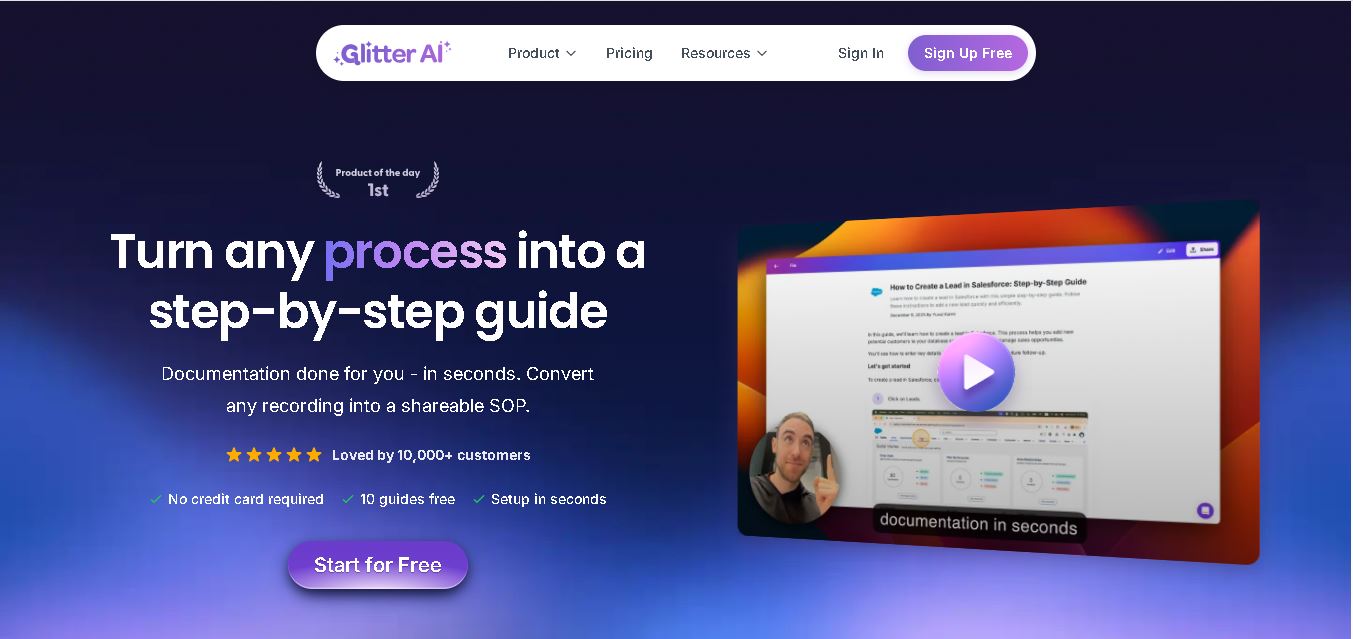 Glitter AI preview