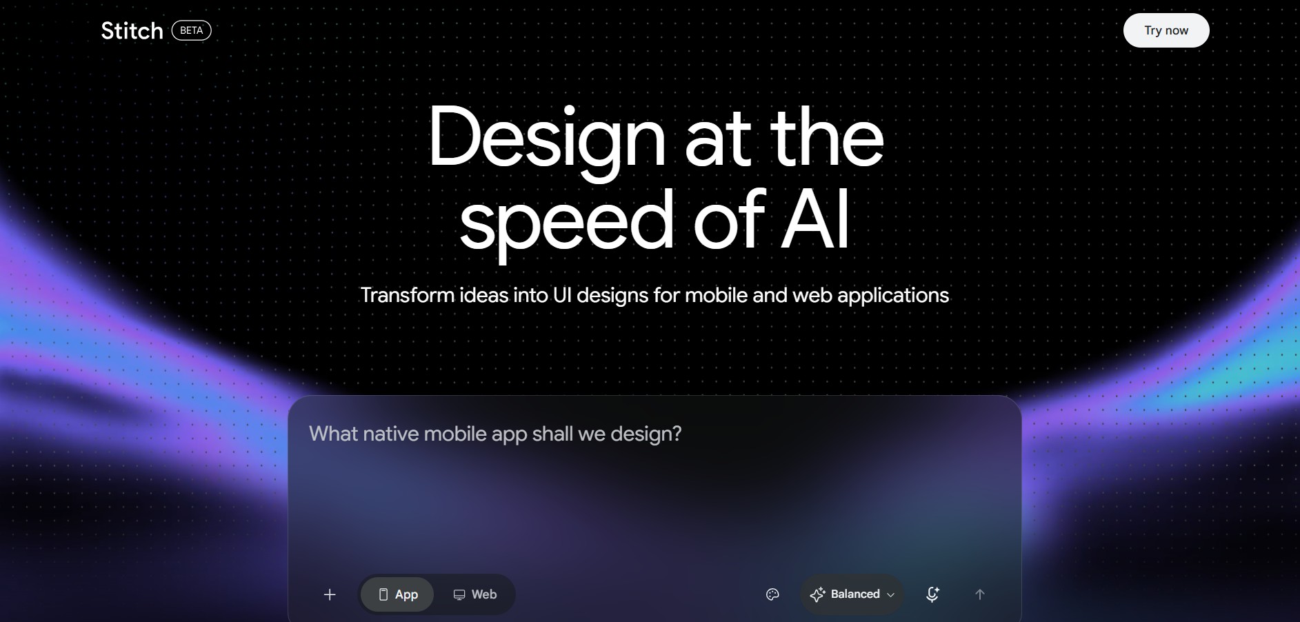 Google Stitch preview