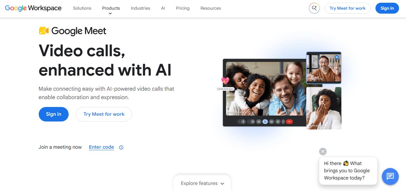 Google Meet preview