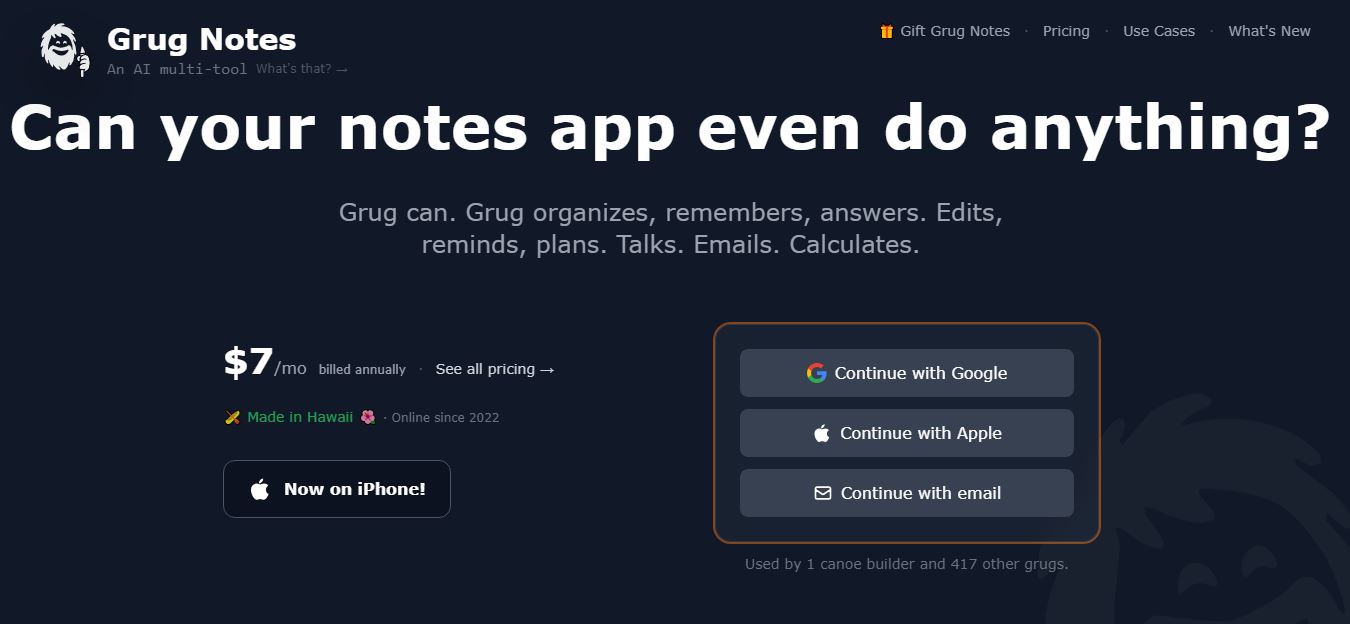 Grug Notes preview