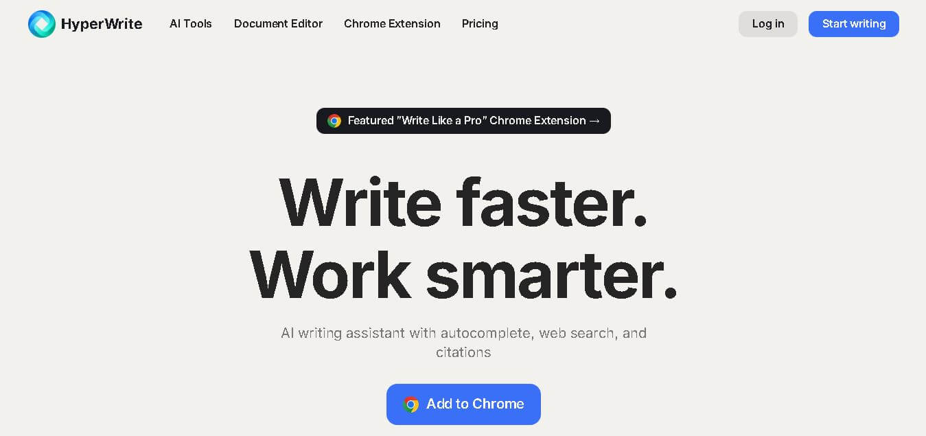 HyperWrite AI preview