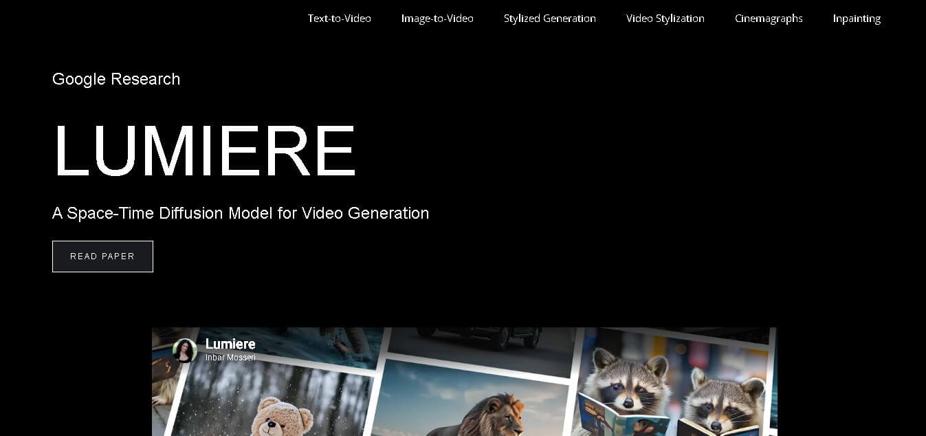 Lumiere AI by Google preview