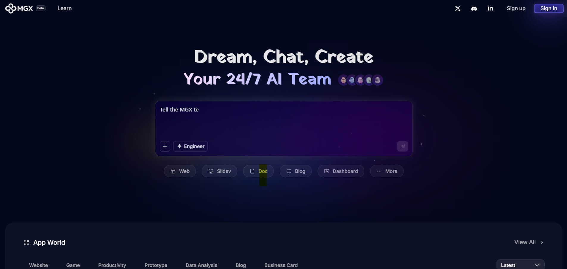 MGX Dev (MetaGPT X)