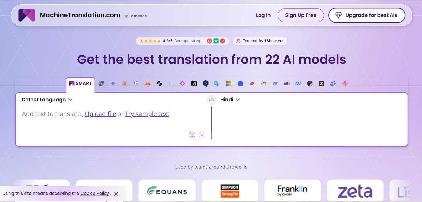 MachineTranslation.com preview