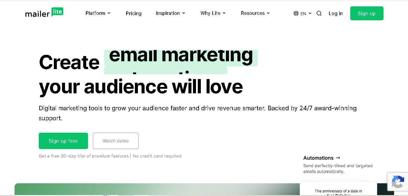 MailerLite preview