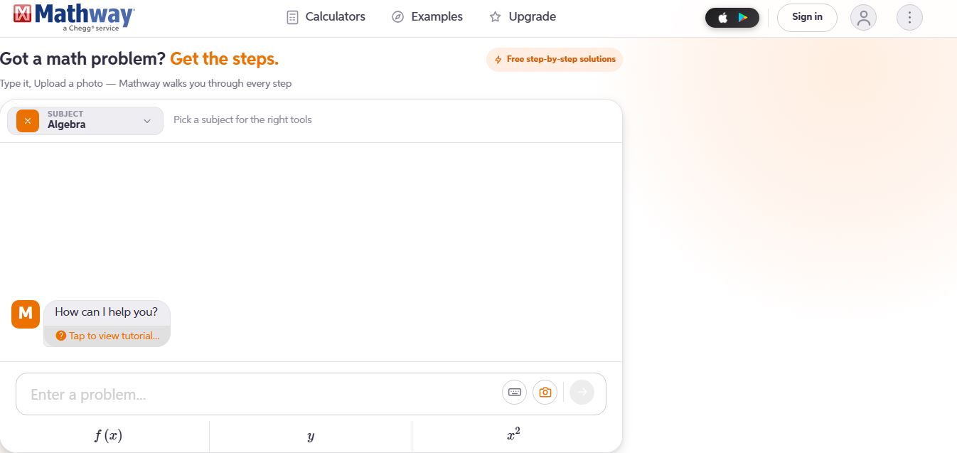 Mathway preview