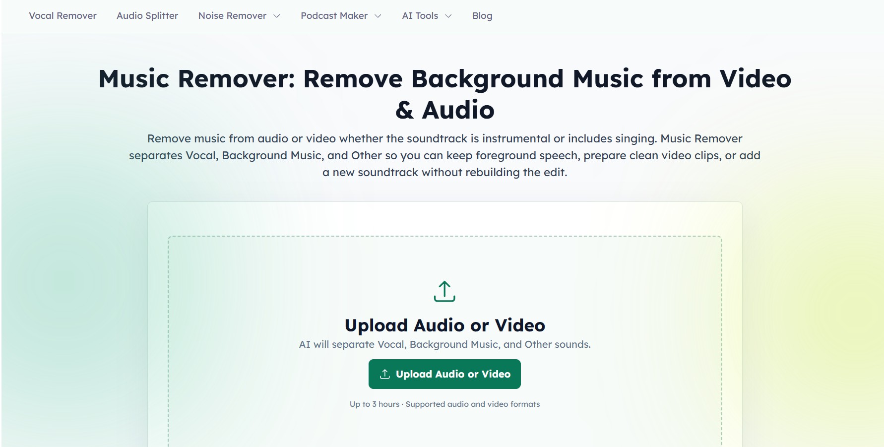 MusicRemover.ai preview