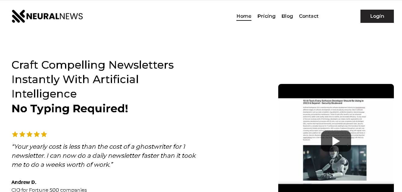 Neural Newsletters Preview