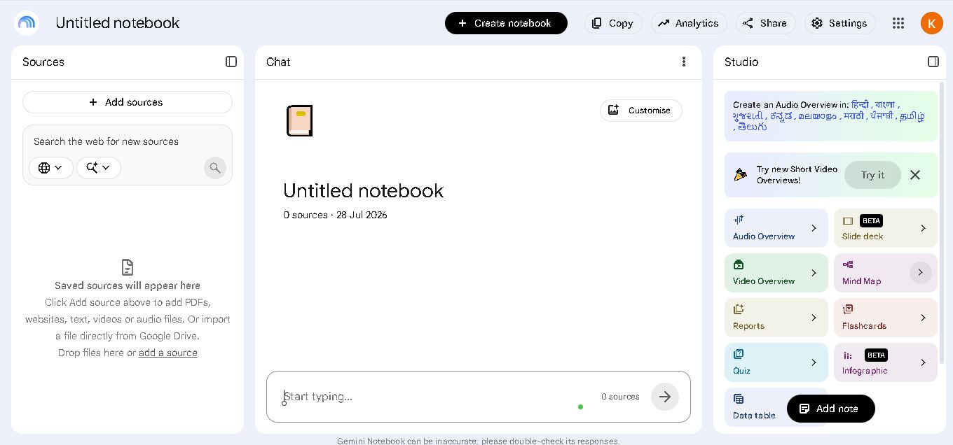 Notebook LM preview