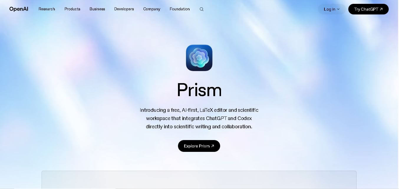OpenAI Prism preview