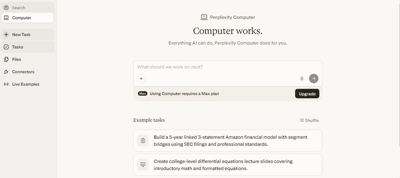 Perplexity Computer preview