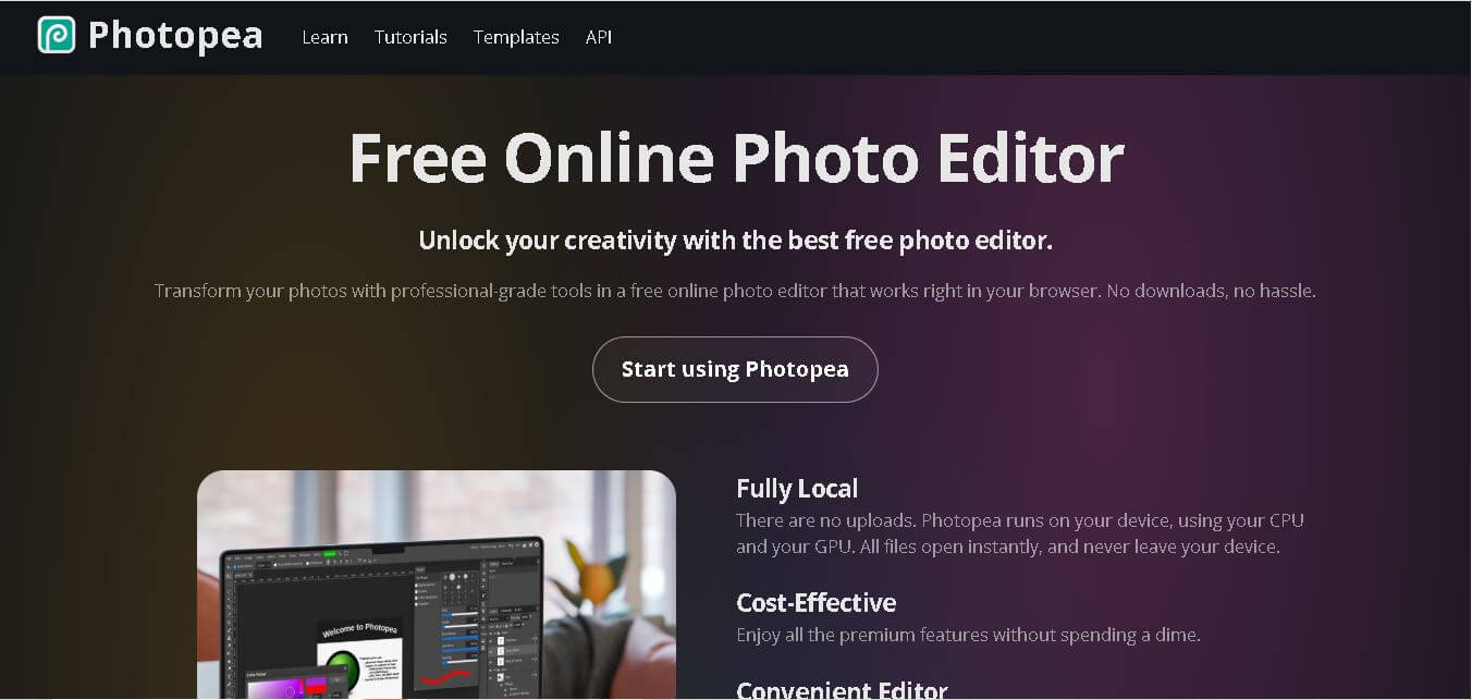 Photopea preview