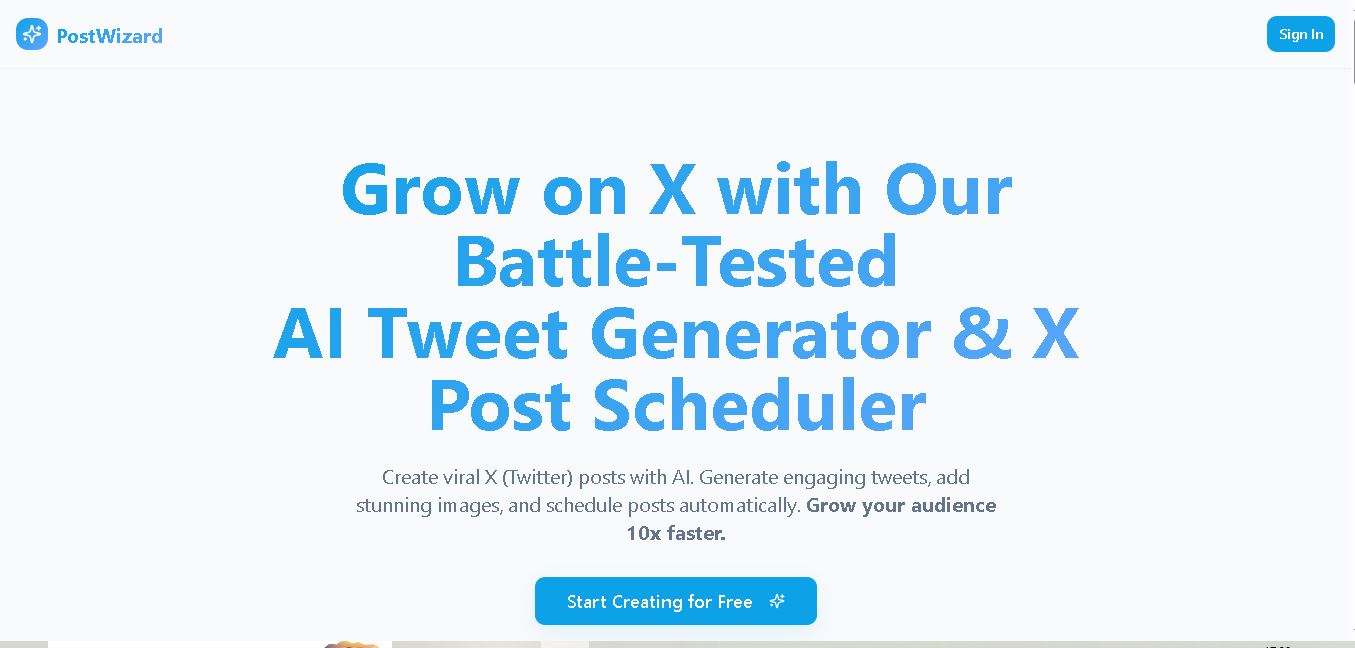 PostWizard AI preview