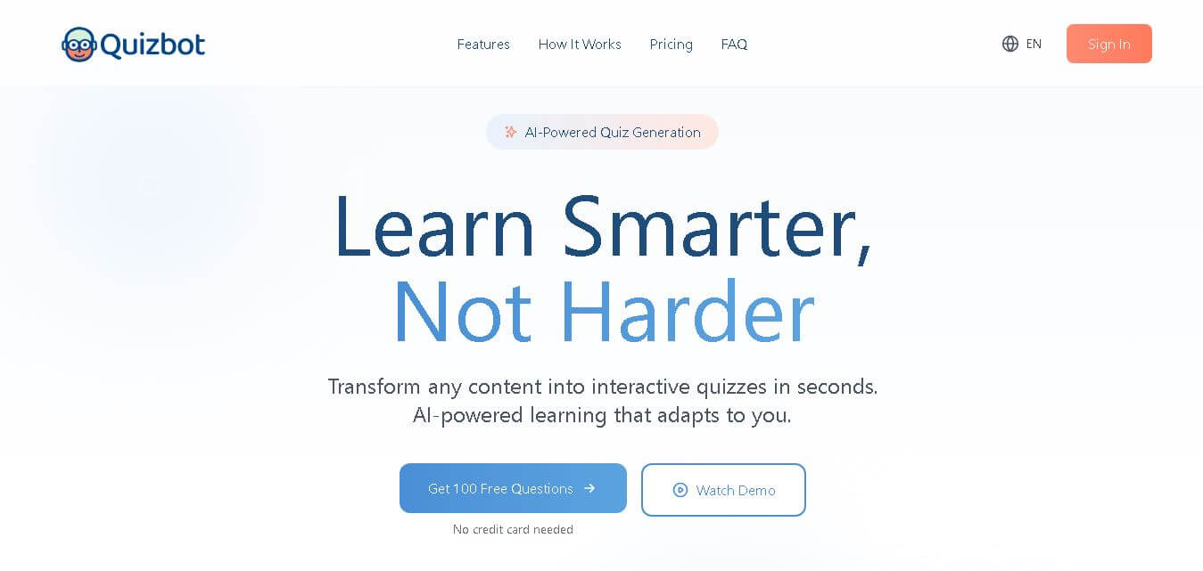 Quizbot AI preview