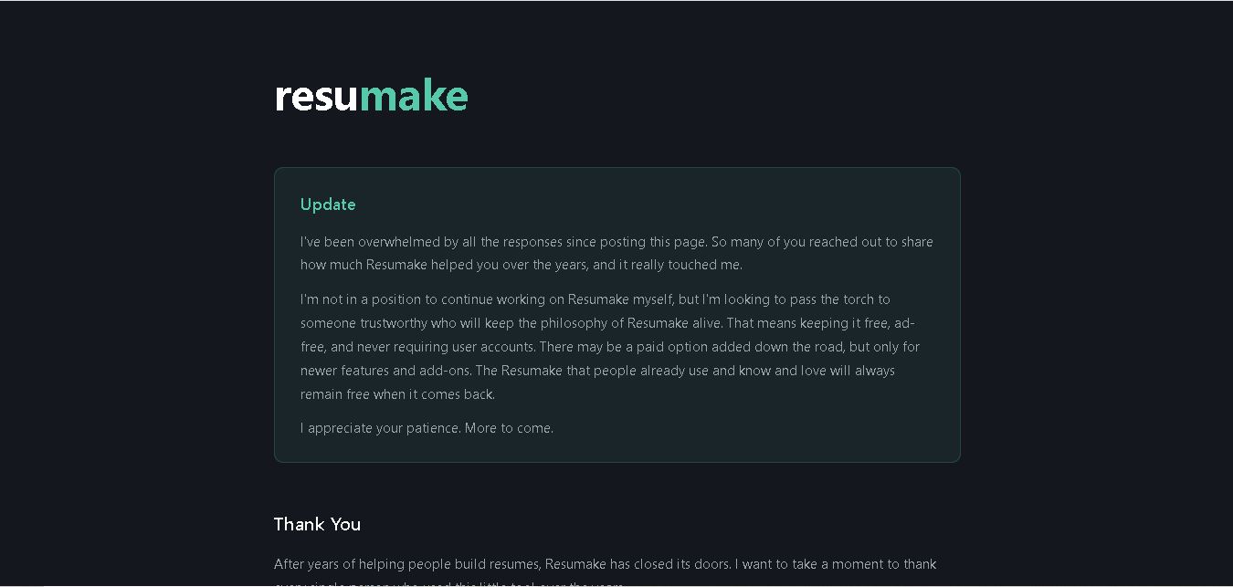 Resumake preview