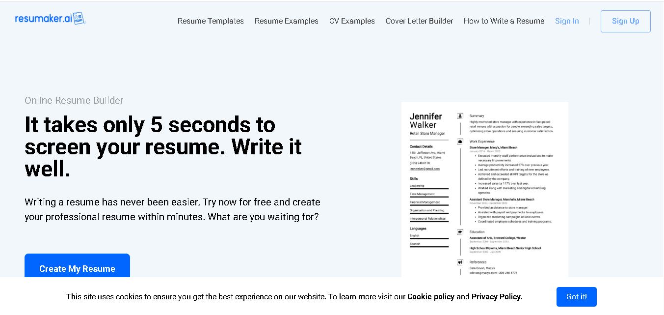 Resumaker.ai preview