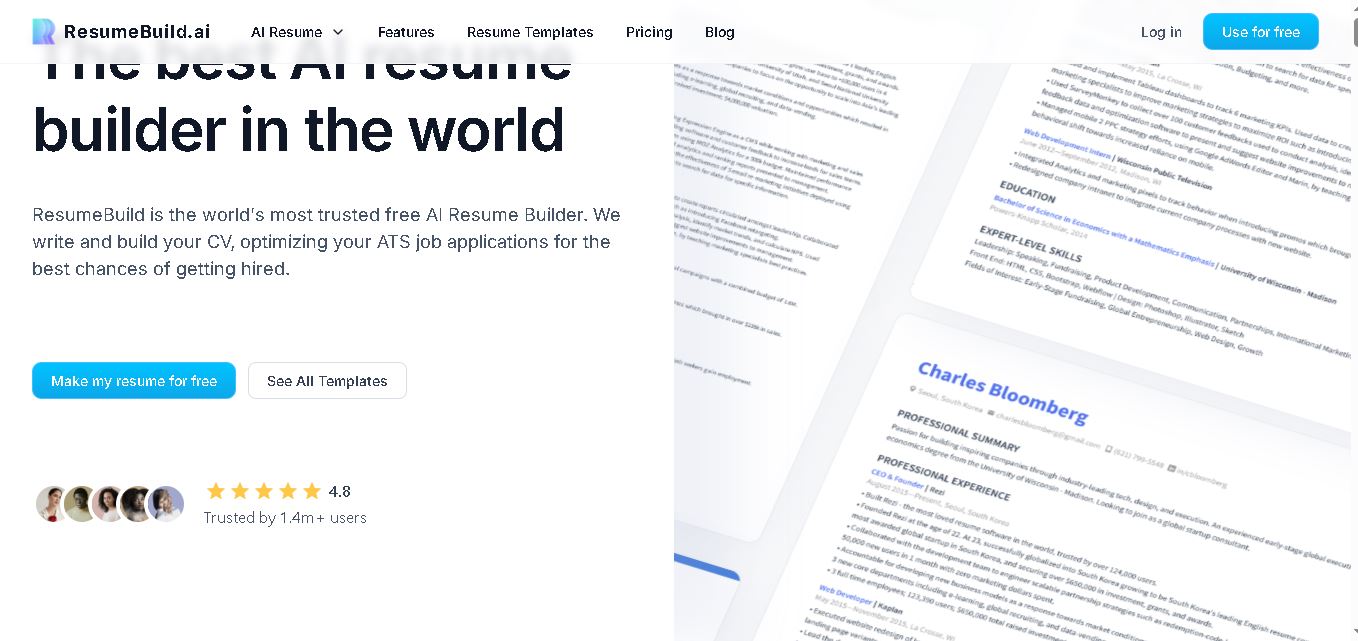 ResumeBuild.ai preview