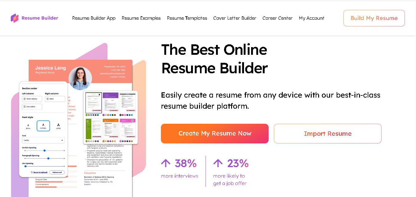 ResumeBuilder.com preview