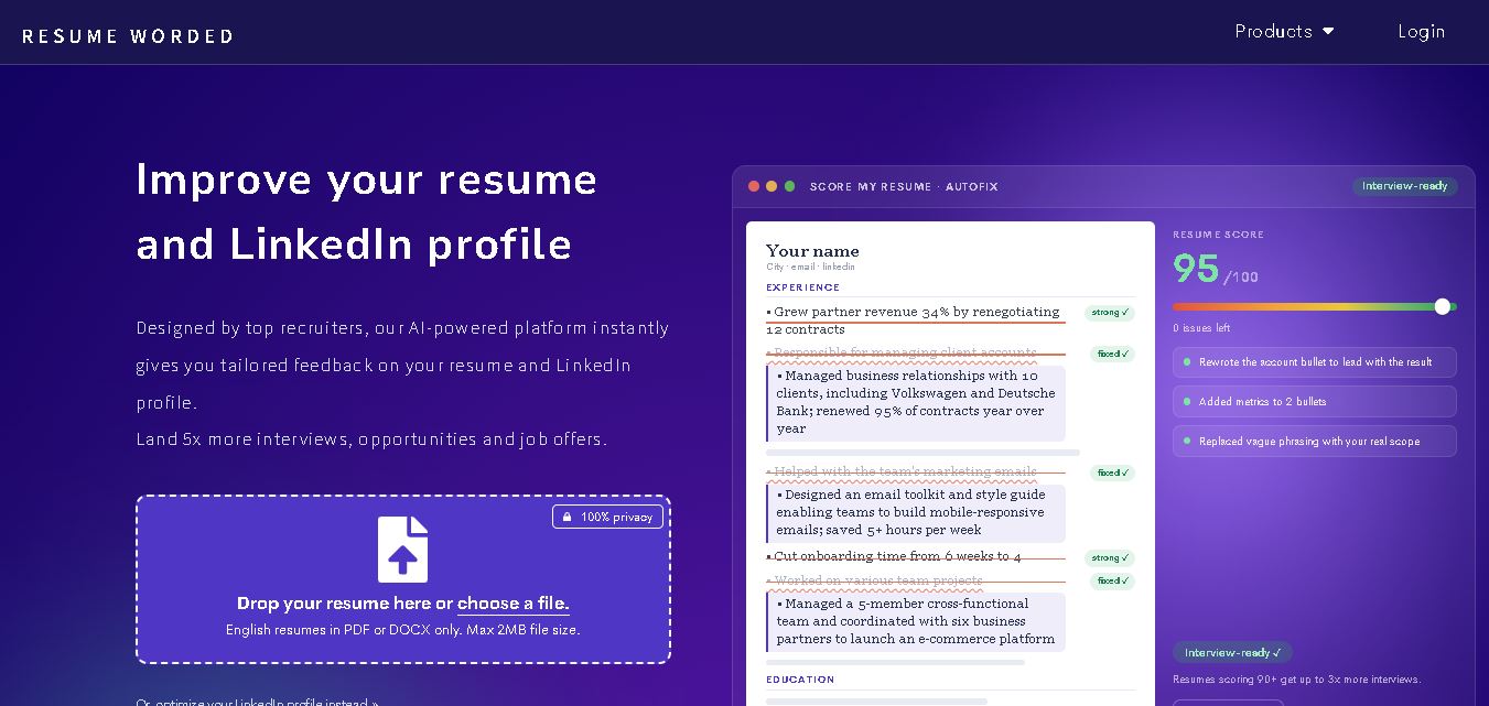 Resume Worded preview