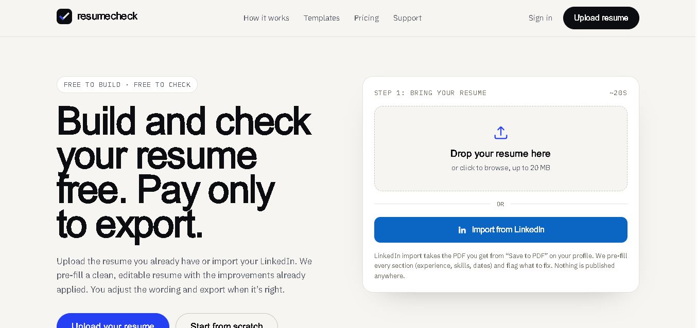 ResumeCheck.net preview