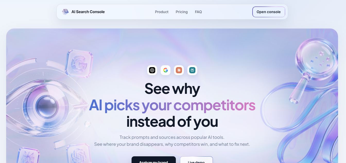AI Search Console preview
