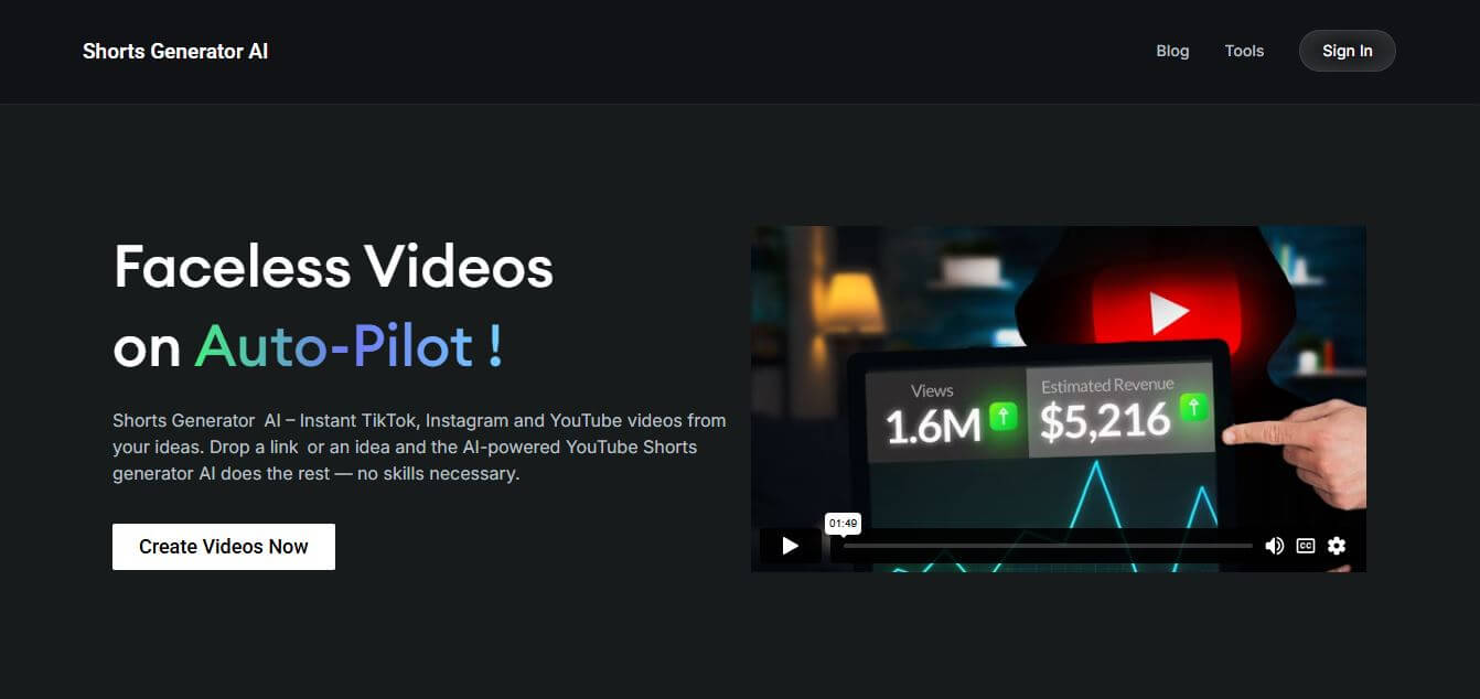 Shorts Generator Preview